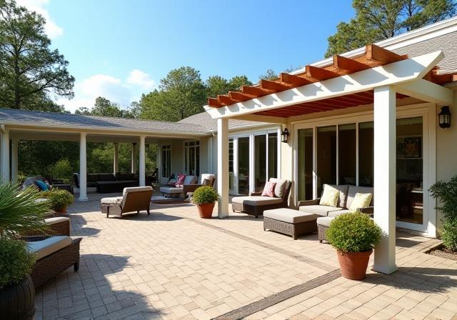 Composite deck and pergola for outdoor living in Maitland